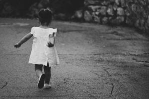 child running